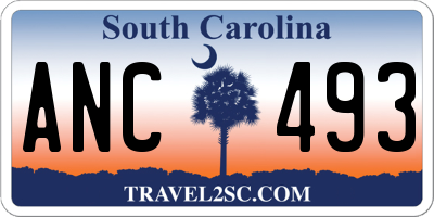 SC license plate ANC493