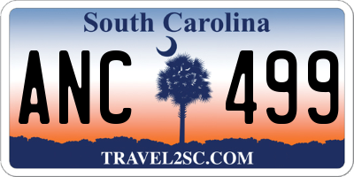 SC license plate ANC499