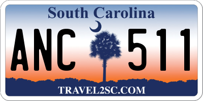 SC license plate ANC511