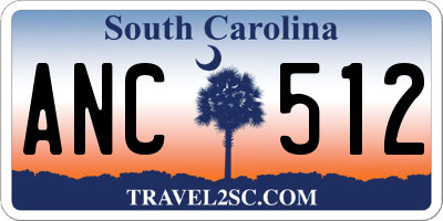 SC license plate ANC512