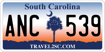 SC license plate ANC539