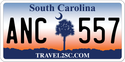SC license plate ANC557