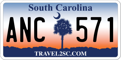 SC license plate ANC571