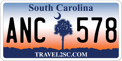 SC license plate ANC578