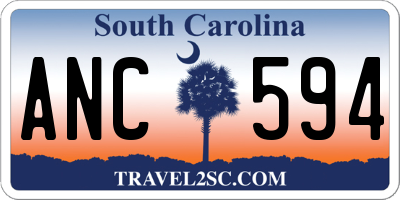 SC license plate ANC594