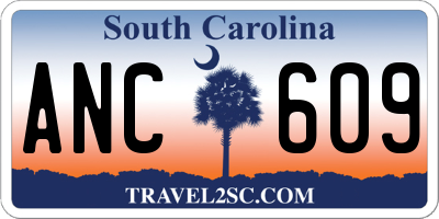 SC license plate ANC609