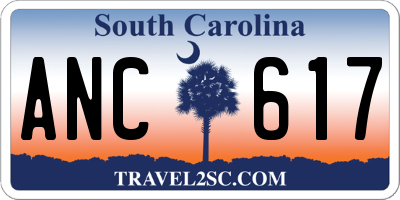SC license plate ANC617