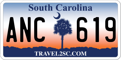 SC license plate ANC619