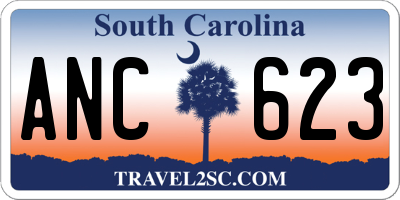 SC license plate ANC623