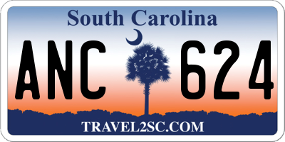 SC license plate ANC624