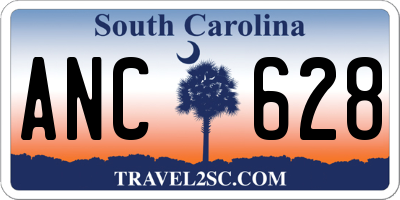 SC license plate ANC628