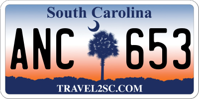 SC license plate ANC653