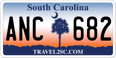 SC license plate ANC682