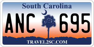 SC license plate ANC695