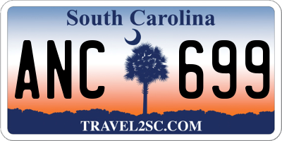 SC license plate ANC699