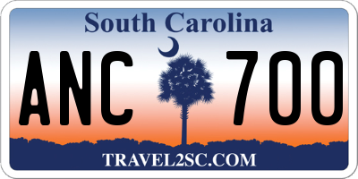 SC license plate ANC700
