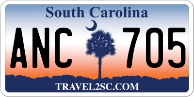 SC license plate ANC705