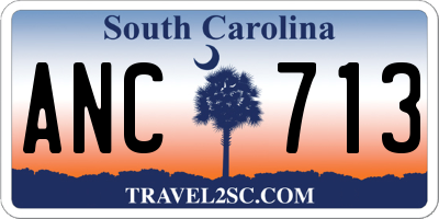 SC license plate ANC713