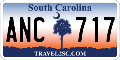 SC license plate ANC717