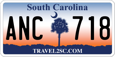 SC license plate ANC718