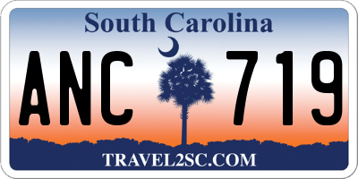 SC license plate ANC719