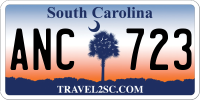 SC license plate ANC723