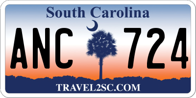 SC license plate ANC724