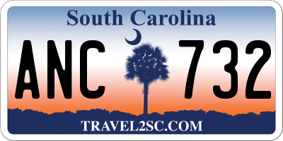 SC license plate ANC732
