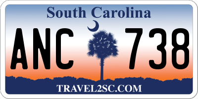 SC license plate ANC738