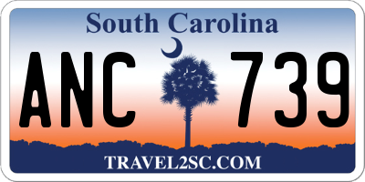 SC license plate ANC739