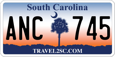 SC license plate ANC745