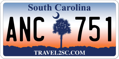 SC license plate ANC751