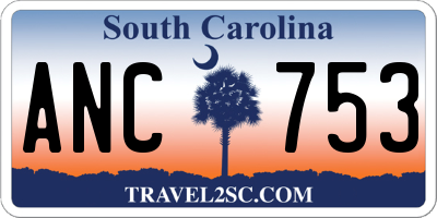 SC license plate ANC753