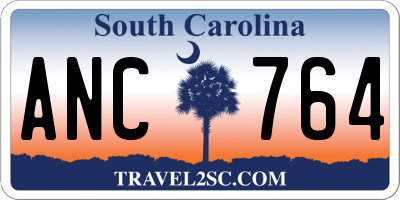 SC license plate ANC764