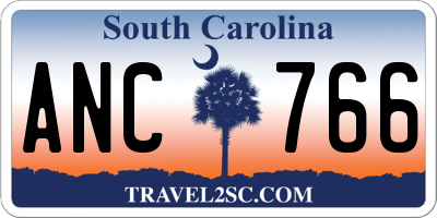 SC license plate ANC766