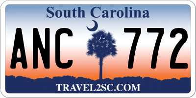 SC license plate ANC772