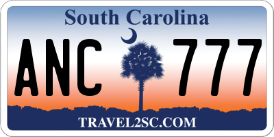 SC license plate ANC777