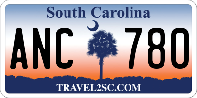 SC license plate ANC780