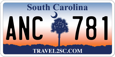SC license plate ANC781
