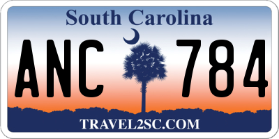 SC license plate ANC784