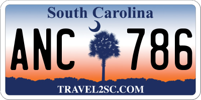 SC license plate ANC786