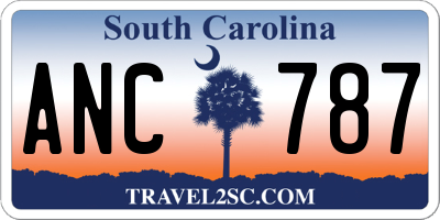 SC license plate ANC787