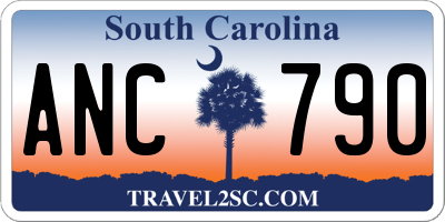 SC license plate ANC790
