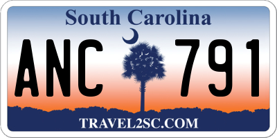 SC license plate ANC791