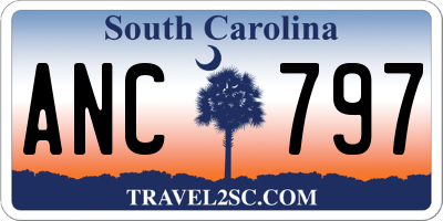 SC license plate ANC797