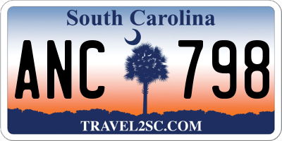 SC license plate ANC798