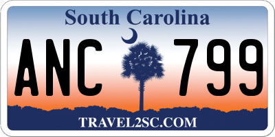 SC license plate ANC799
