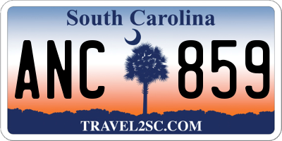 SC license plate ANC859