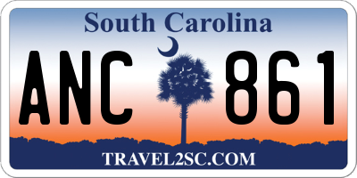 SC license plate ANC861