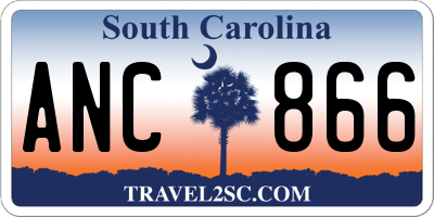 SC license plate ANC866